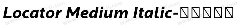 Locator Medium Italic字体转换